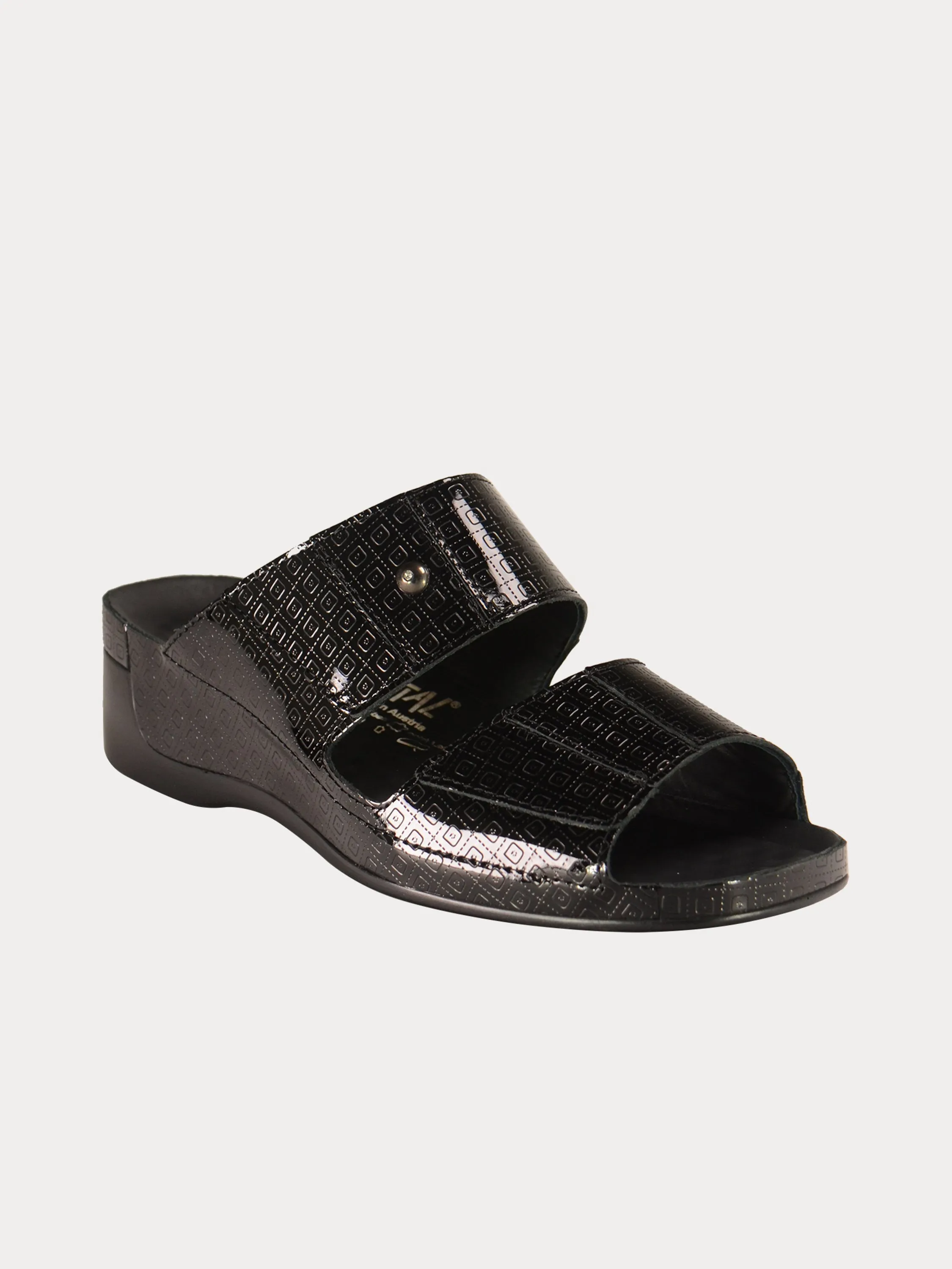 Vital Women's Grid Pattern Leather Sandals