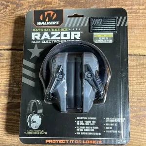 Walkers Patriot Series Razor Slim Electronic Muffs