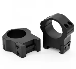 Warne Horizontal Steel Fixed Scope Rings - 1inch High Matte