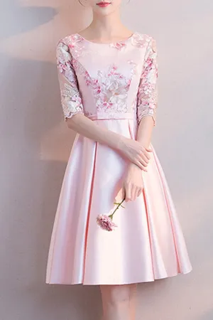 Women Smooth Short Skirt Half Sleeve Comfortable Evening Party Dress - WEPD84571