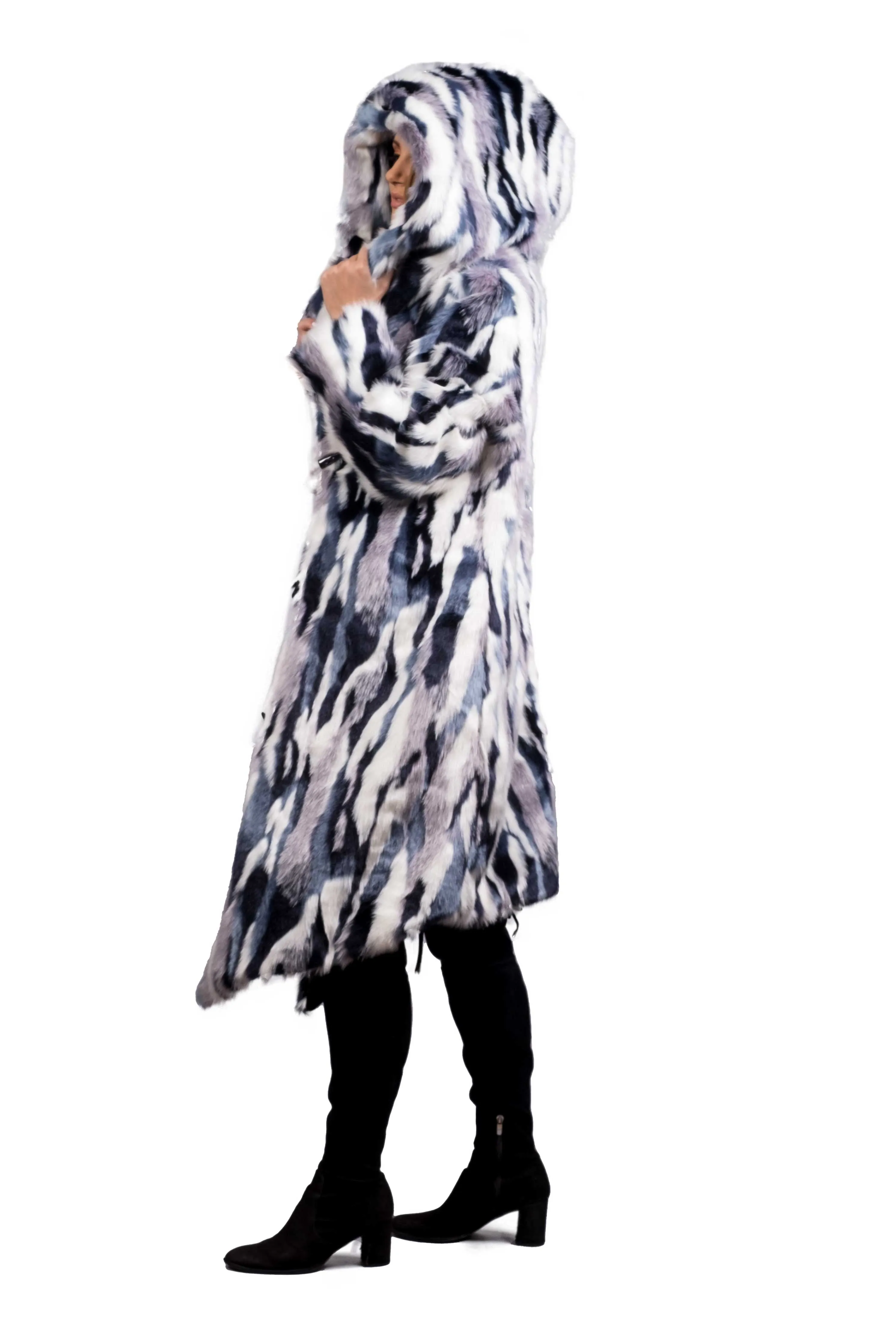Women's Desert Warrior Coat in "Blue Violet Eskimo"