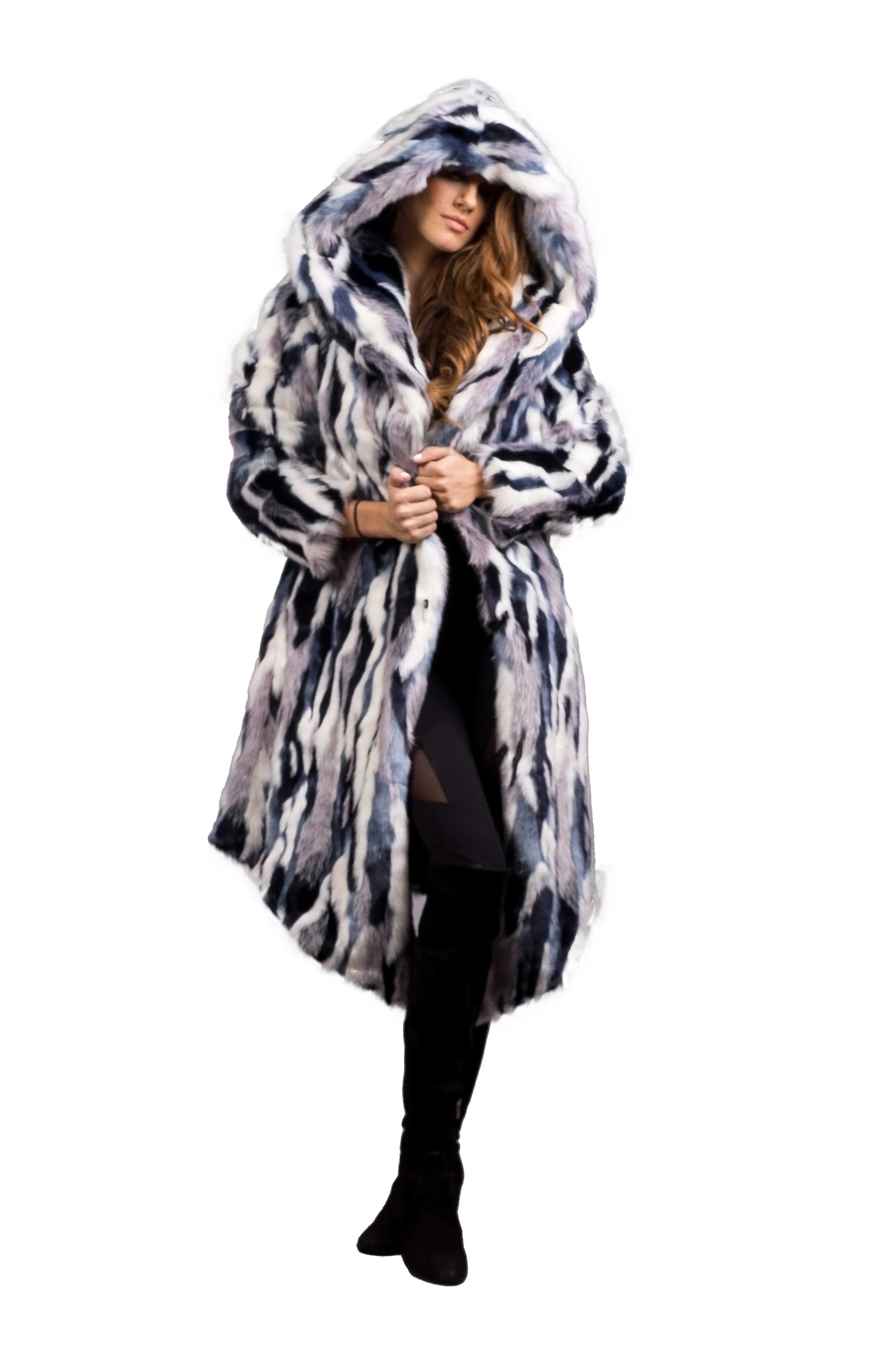 Women's Desert Warrior Coat in "Blue Violet Eskimo"