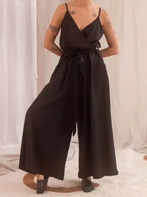 WRAP JUMPSUIT | BLACK