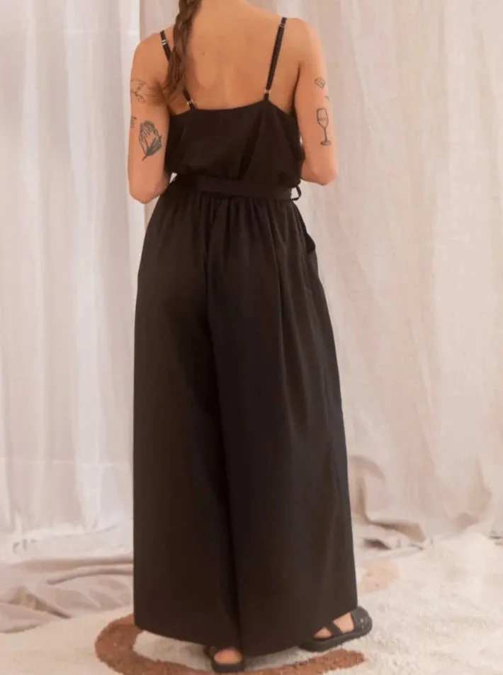 WRAP JUMPSUIT | BLACK