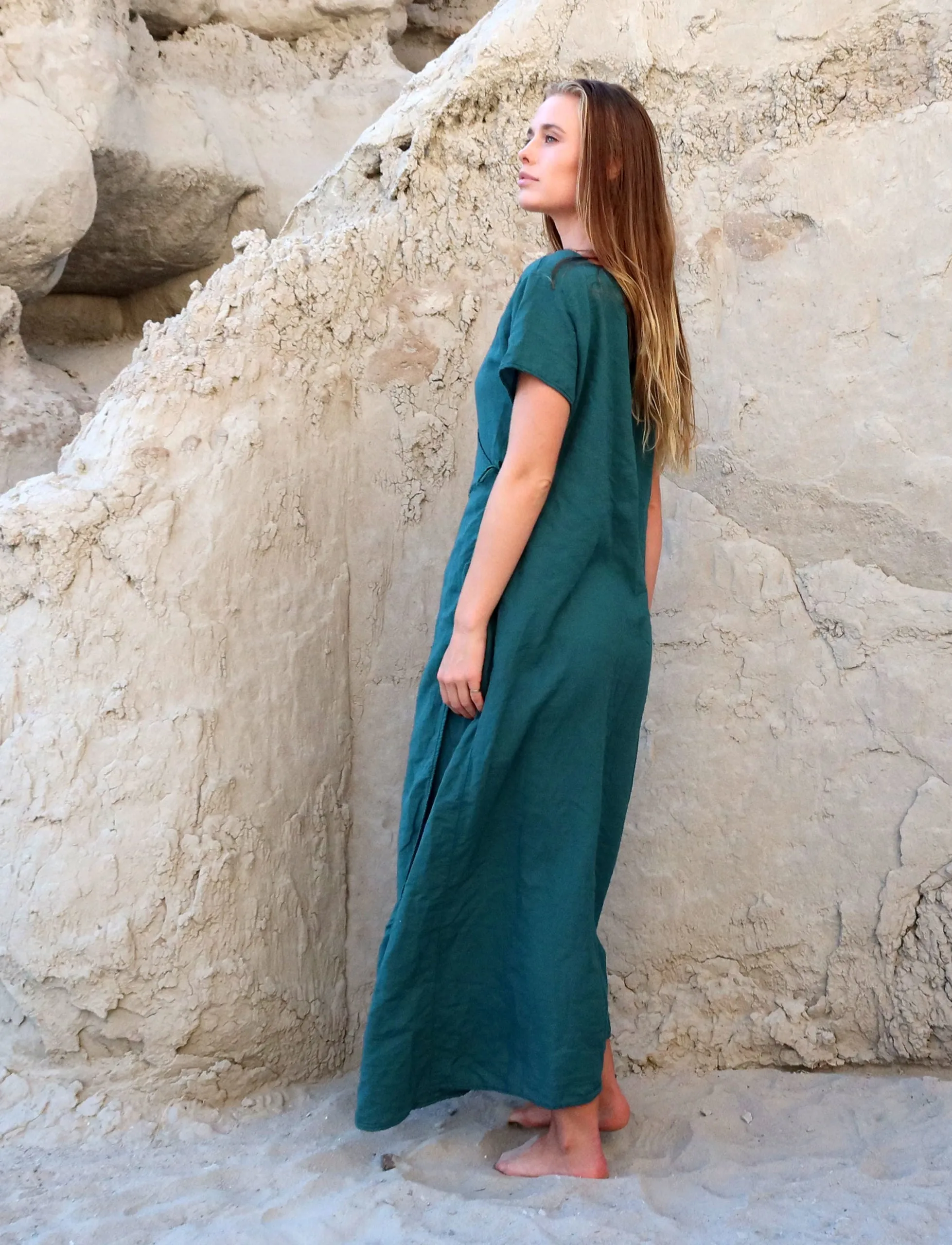 Wrap Origami Long Dress