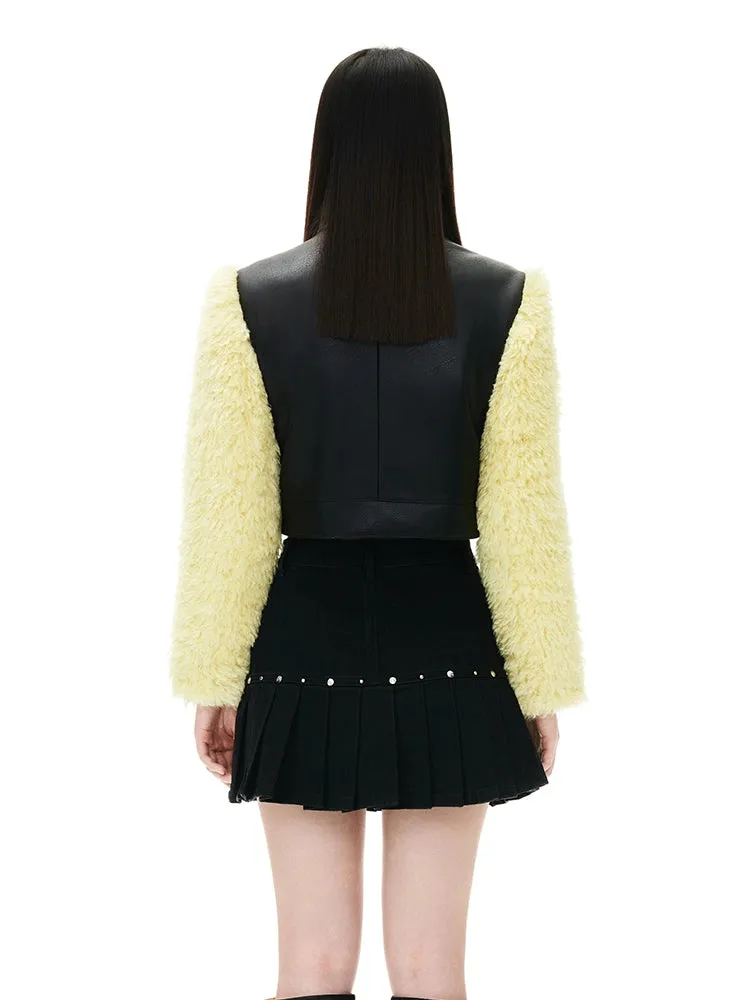 YES BY YESIR autumn winter women's butter black cotton jacket coat-Inaa
