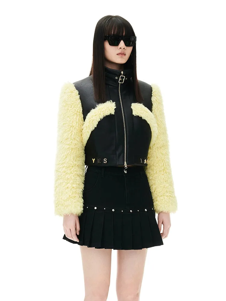 YES BY YESIR autumn winter women's butter black cotton jacket coat-Inaa