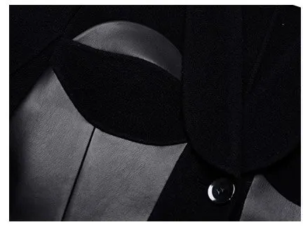 YES BY YESIR black mask cocktail coat dress - guarded