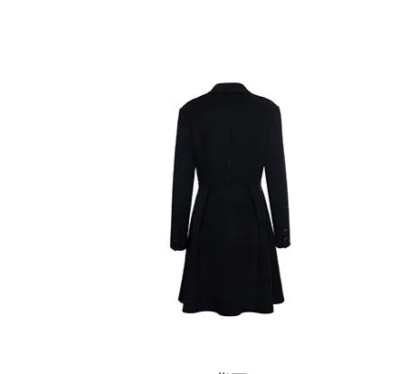 YES BY YESIR black mask cocktail coat dress - guarded